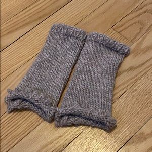 hand-knit alpaca wrist-warmers